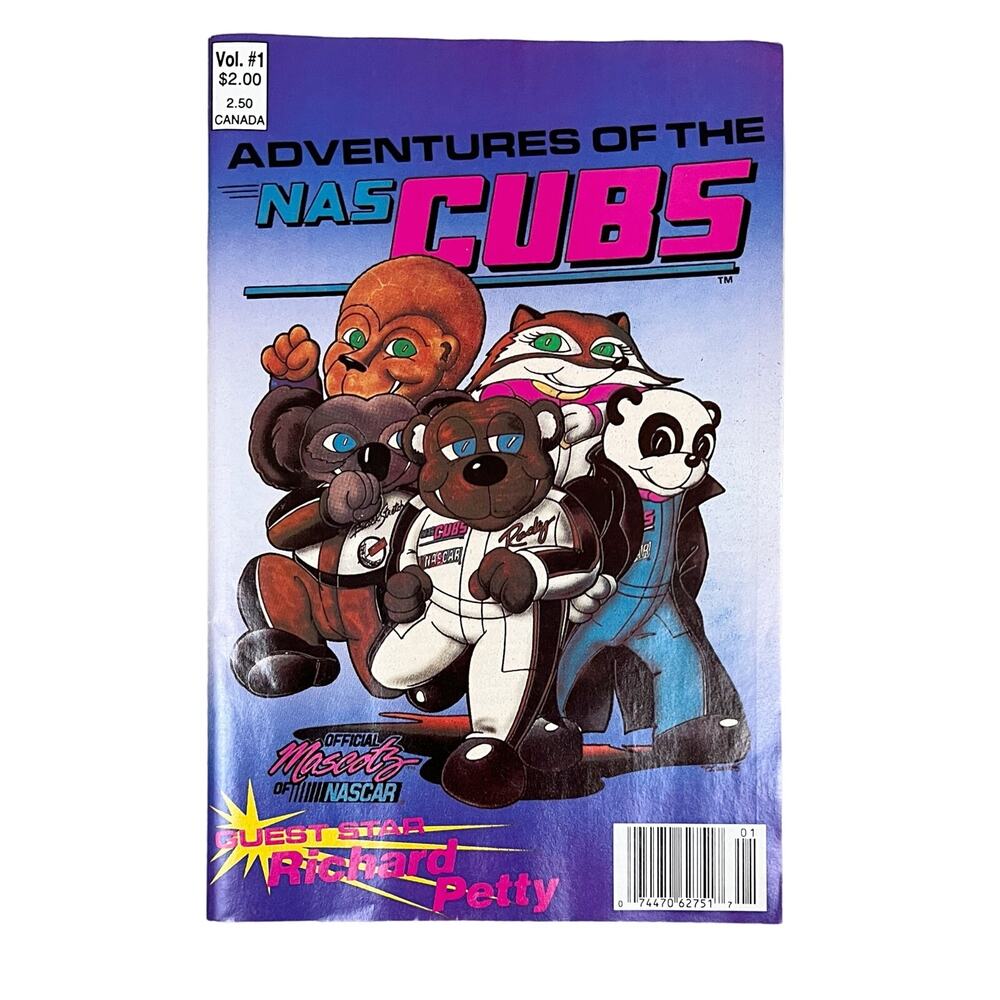 Vintage 1991 Adventures of the Nascubs Comic Book Volume 1 Nascar Richard Pett